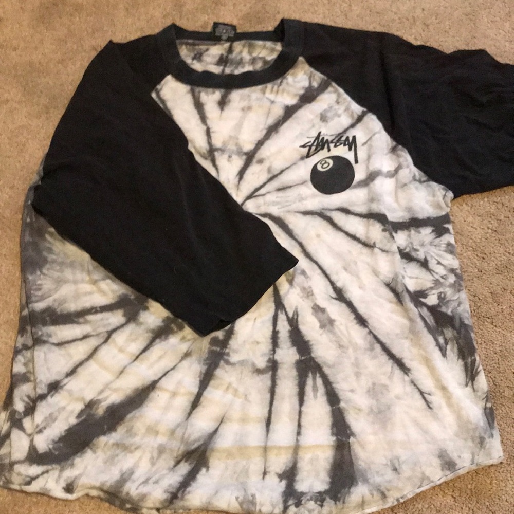 Men’s stussy tie dye baseball T-shirt